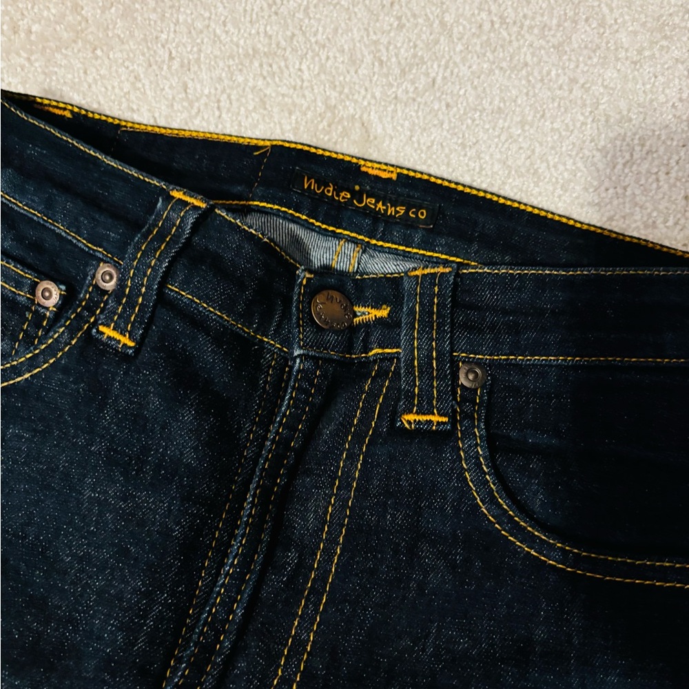 Nudie Jeans Co Dark Wash Organic Cotton Skinny Jeans - W25 L34